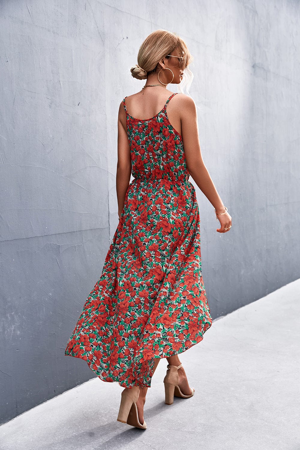 Floral Print Overlap Romper - Image 5