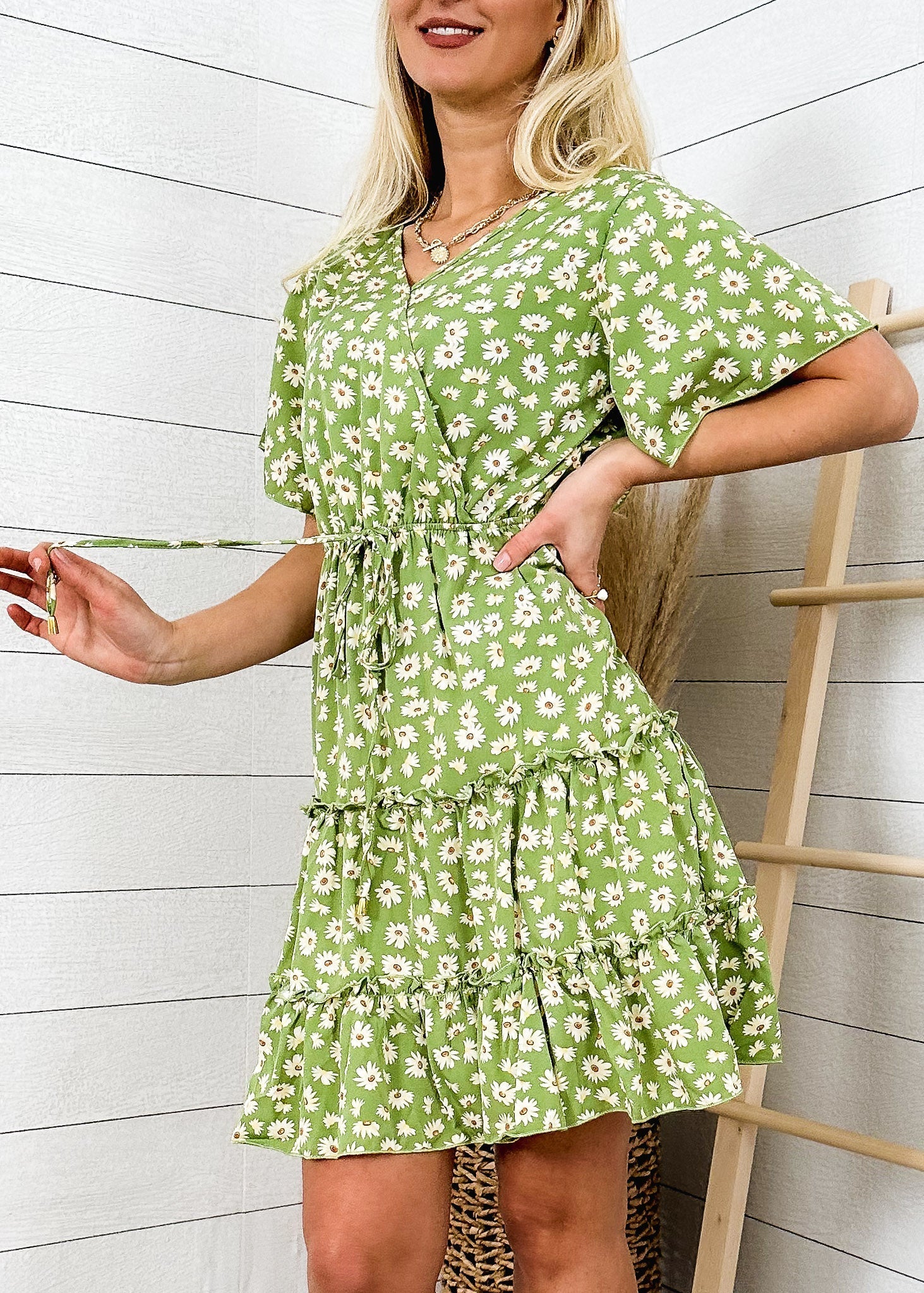 Floral Print Tiered Dress - Image 7