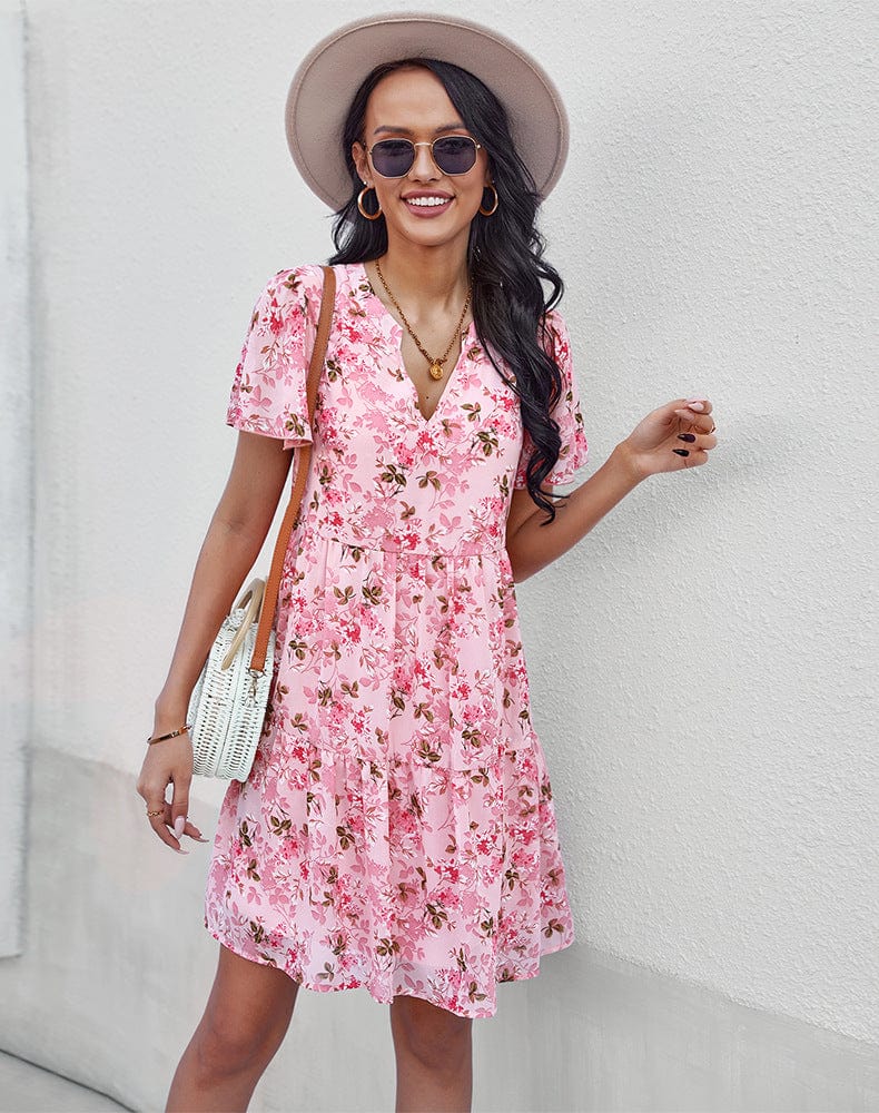Floral Round Neck Dress - Image 10