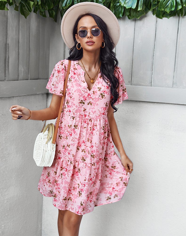 Floral Round Neck Dress - Image 12