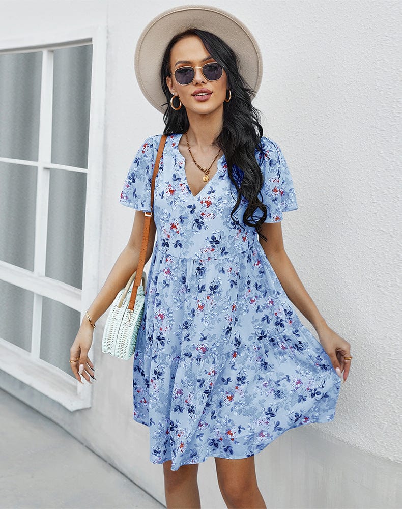 Floral Round Neck Dress - Image 4