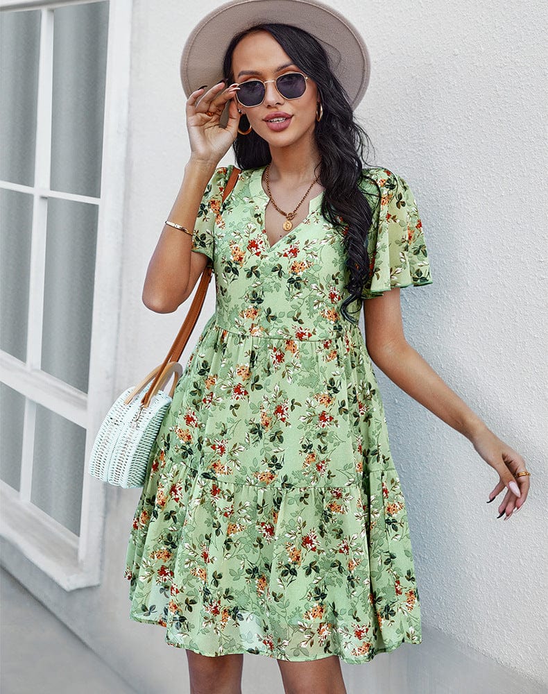 Floral Round Neck Dress - Image 6