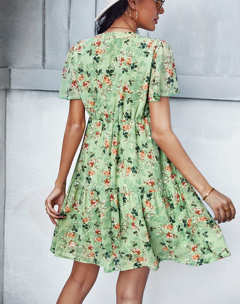 Floral Round Neck Dress - Image 7