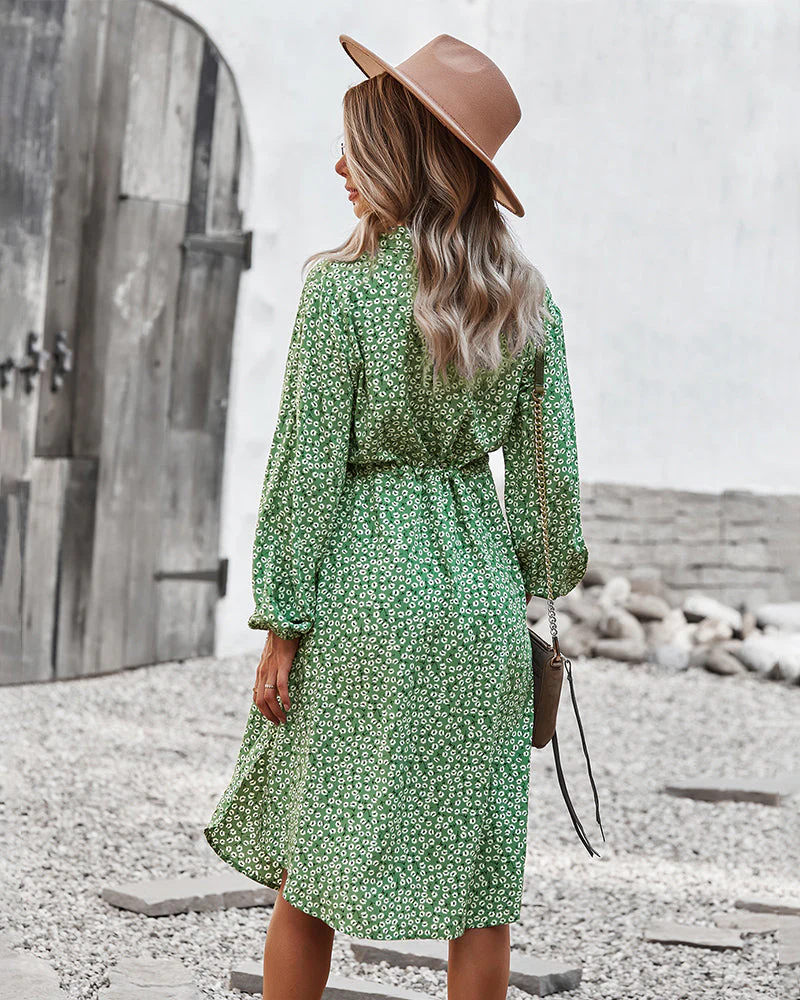 Floral Tie Waist Shirt Dress - Image 19