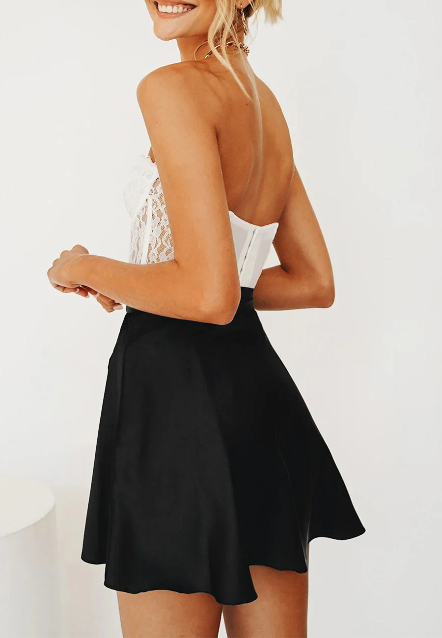 Flounce Wrap Waist Tying Mini Skirt - Image 8