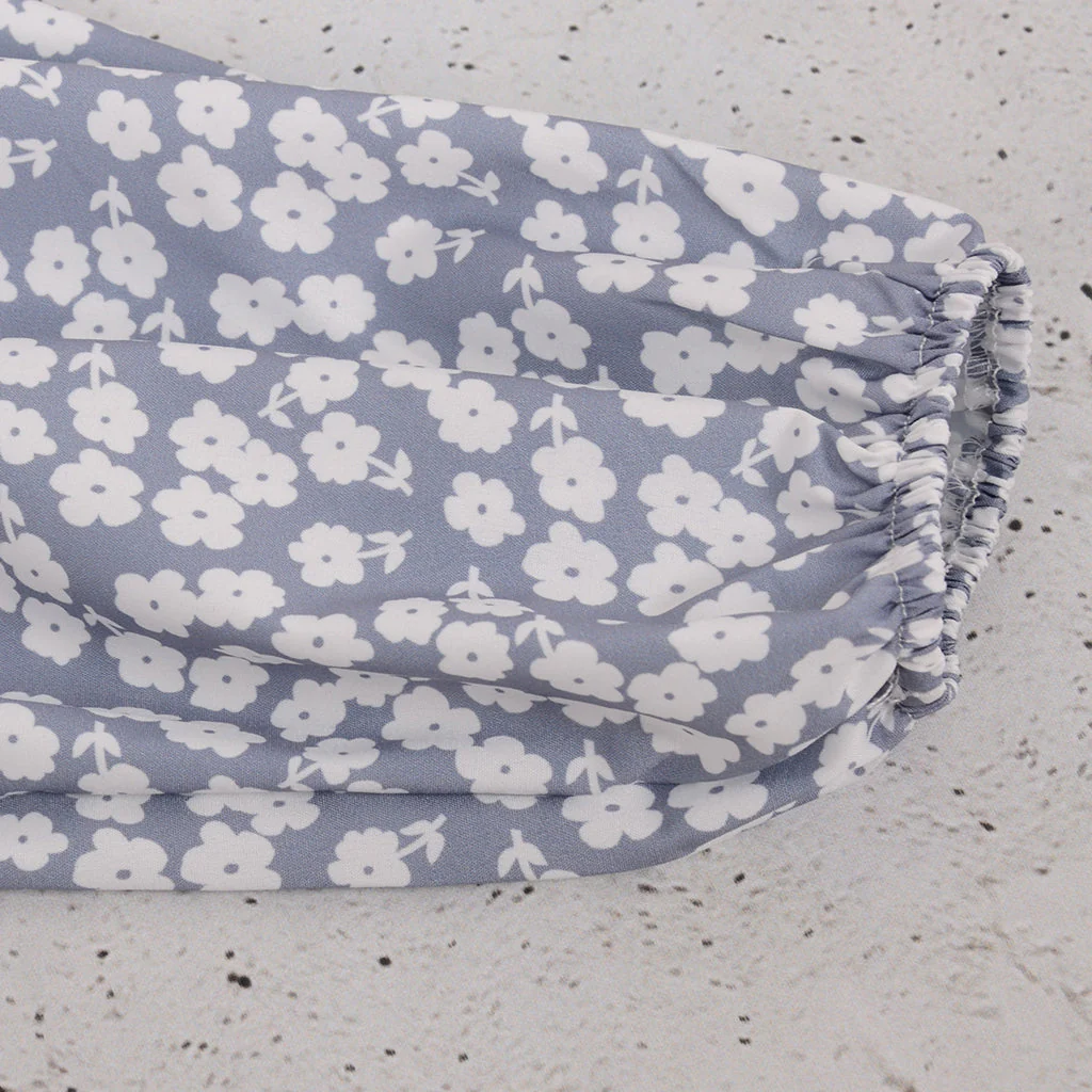 Flower Print Gathered Blouse - Image 16