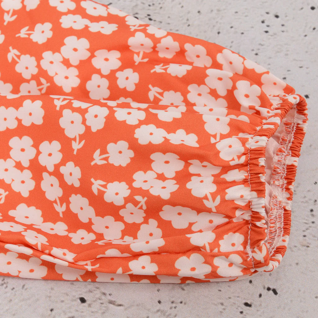 Flower Print Gathered Blouse - Image 21