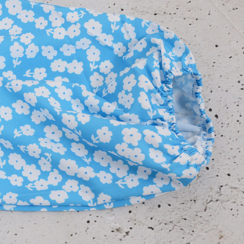 Flower Print Gathered Blouse - Image 7