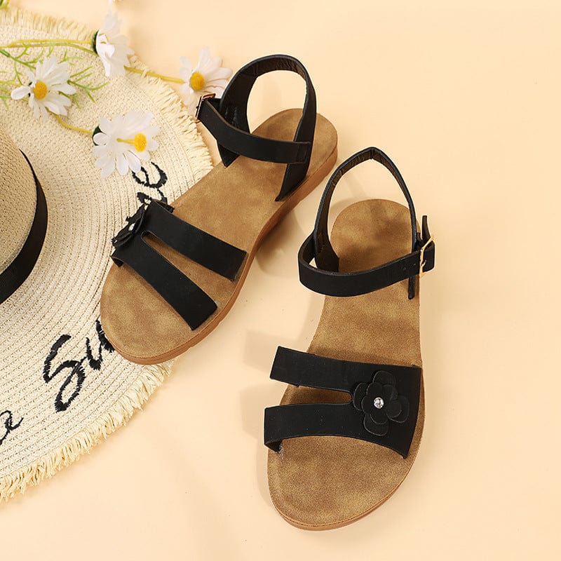 Flowery Double Straps Sandals - Image 5