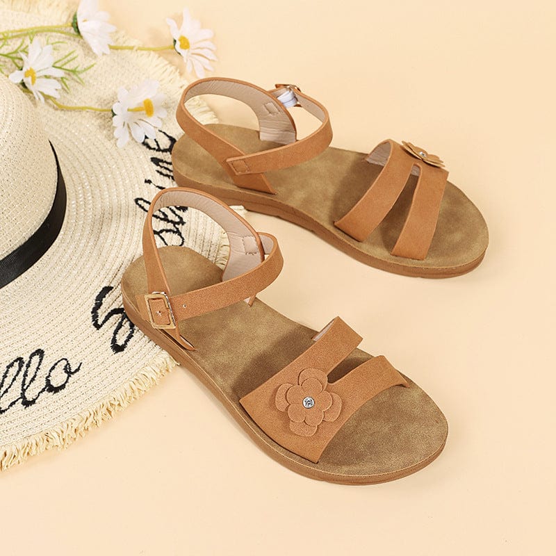 Flowery Double Straps Sandals - Image 8