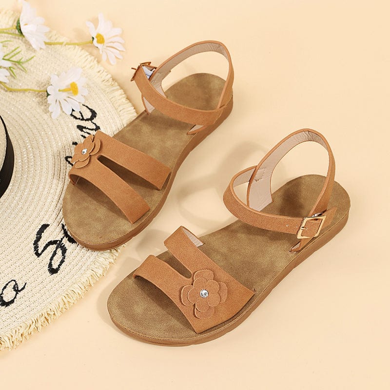 Flowery Double Straps Sandals - Image 9