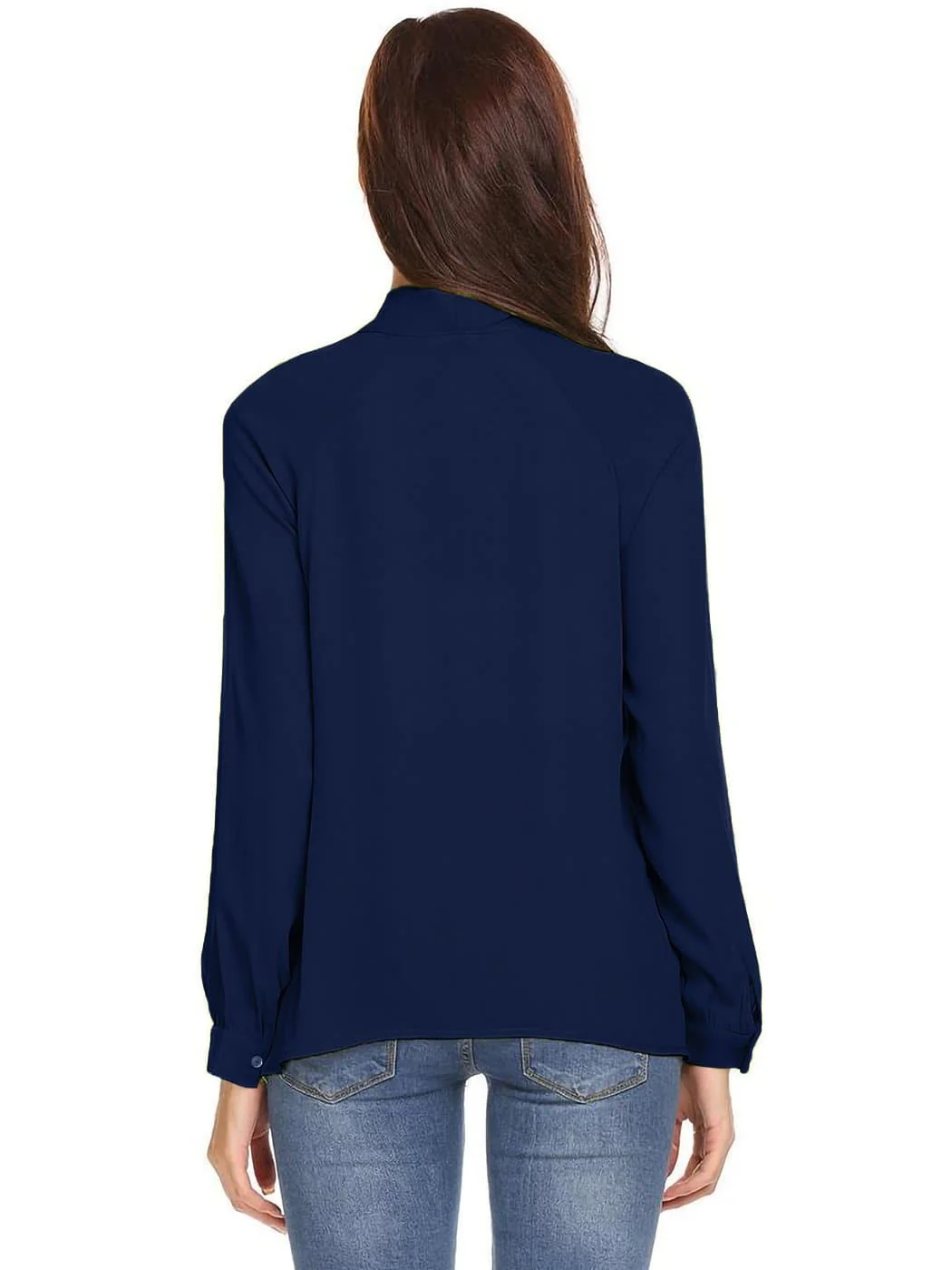 Flowy Chiffon Bow Blouse - Image 6