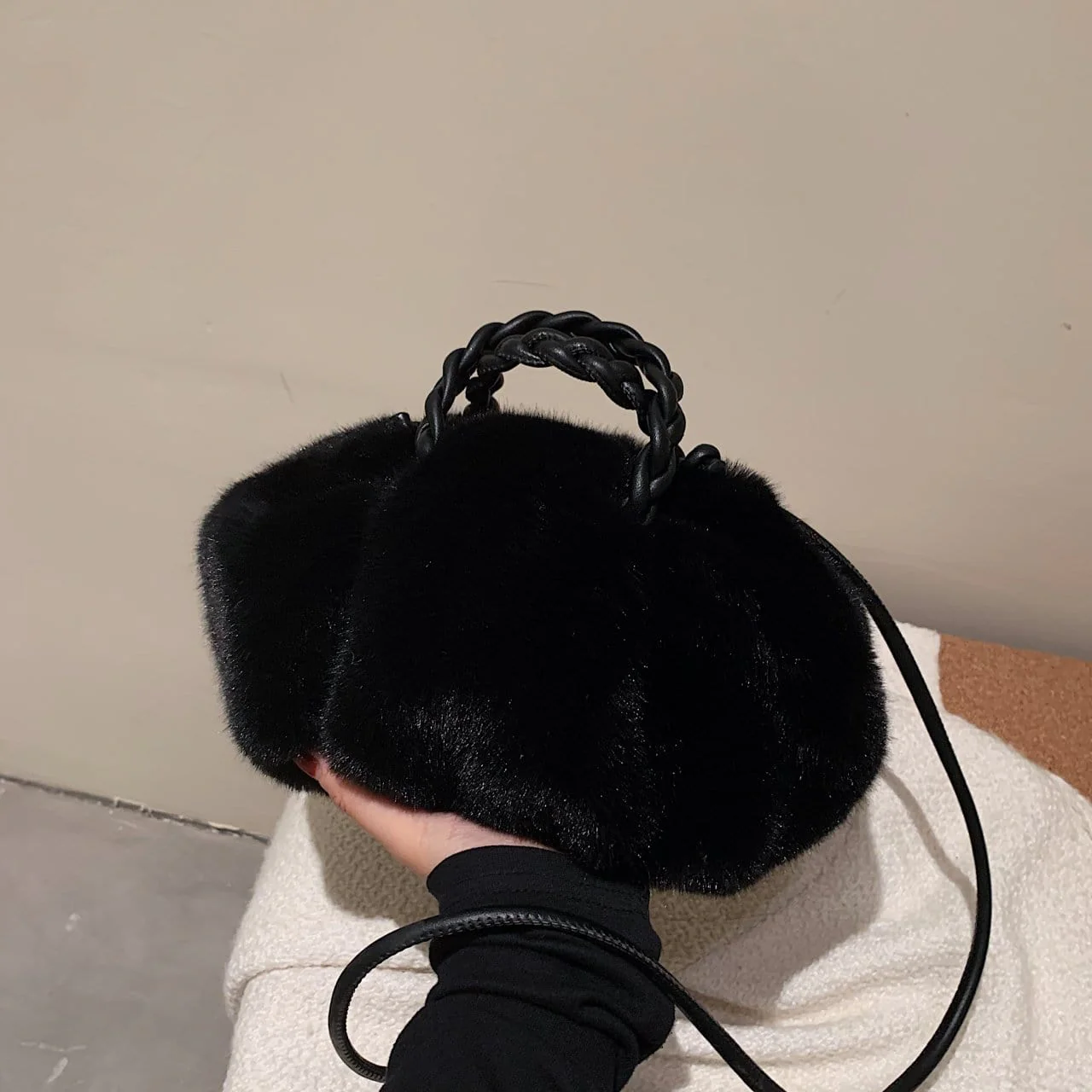 Fluffy Braided Handle Bag - Image 15