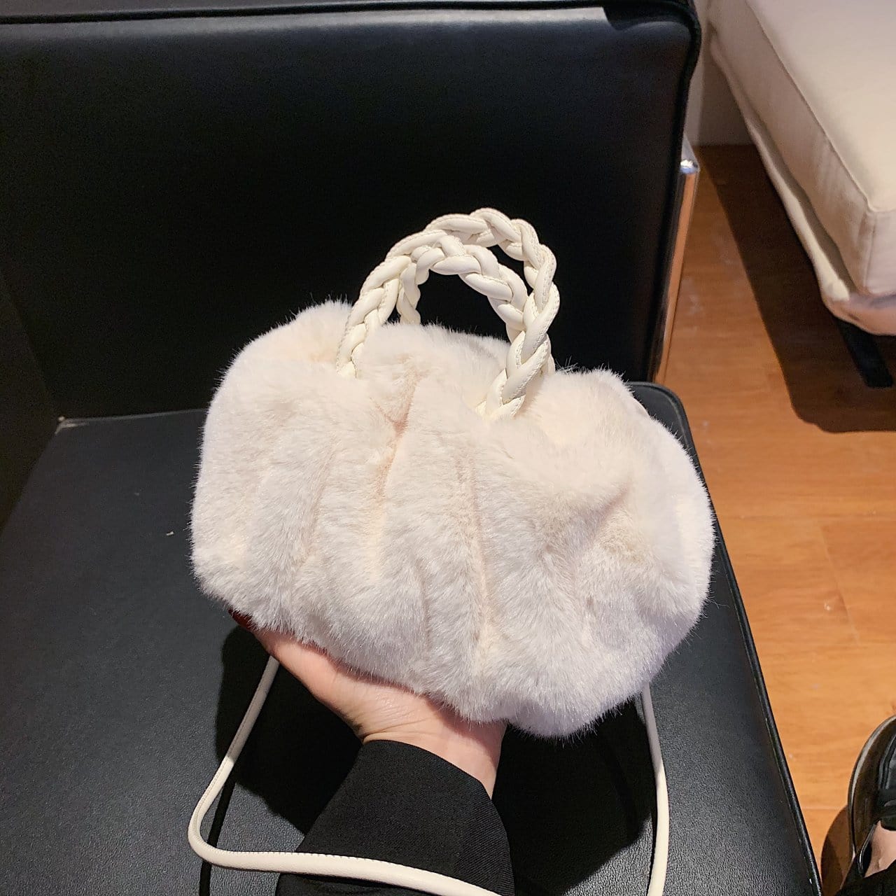 Fluffy Braided Handle Bag - Image 8