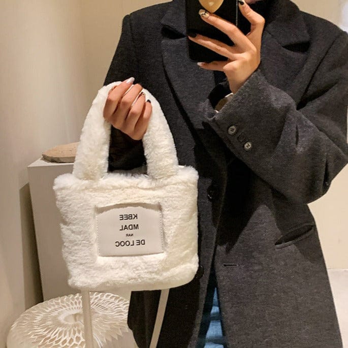 Fluffy Fur Bucket Bag - Image 4
