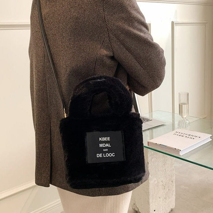 Fluffy Fur Bucket Bag - Image 9
