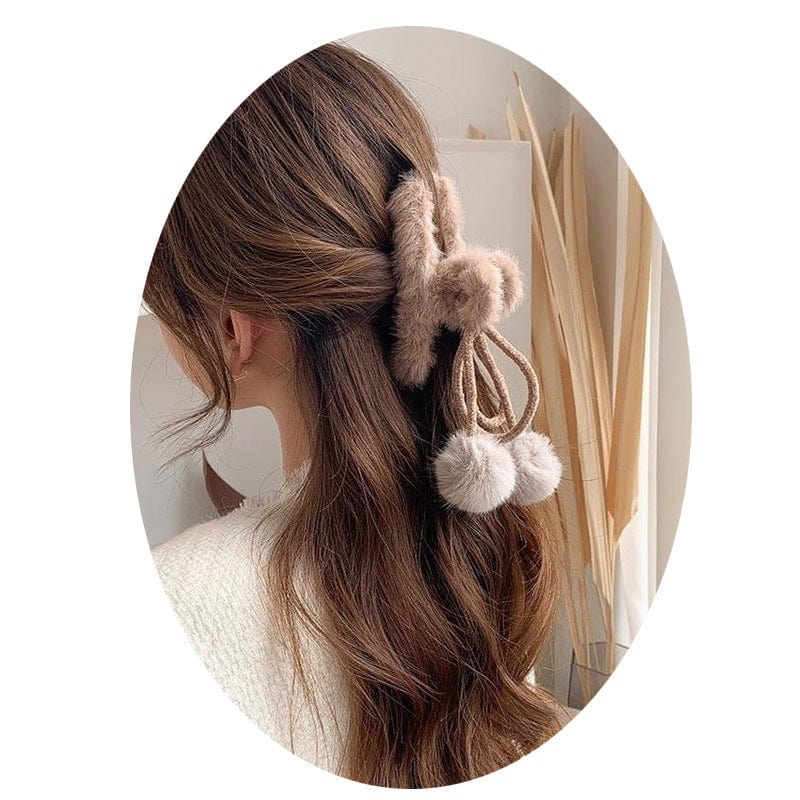 Fluffy Hair Claw Variety with Dangling Tassels - Image 6