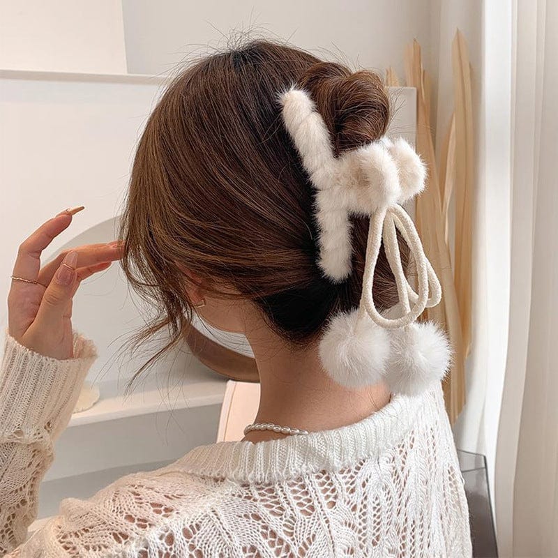 Fluffy Hair Claw Variety with Dangling Tassels - Image 7