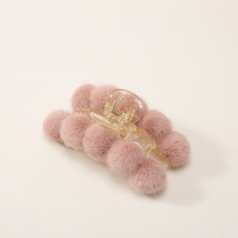 Fluffy Pompom Ball Hair Claw - Image 6