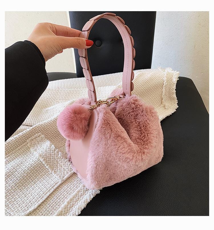 Fluffy Pompom Hand Bag - Image 10