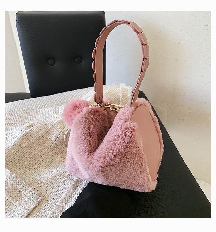 Fluffy Pompom Hand Bag - Image 11