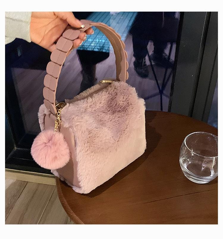 Fluffy Pompom Hand Bag - Image 12