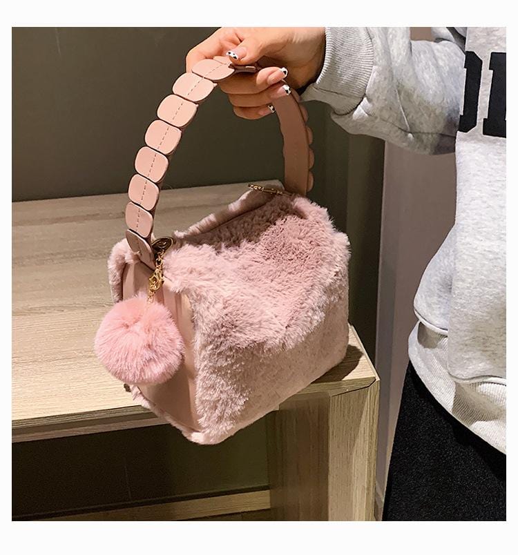 Fluffy Pompom Hand Bag - Image 13