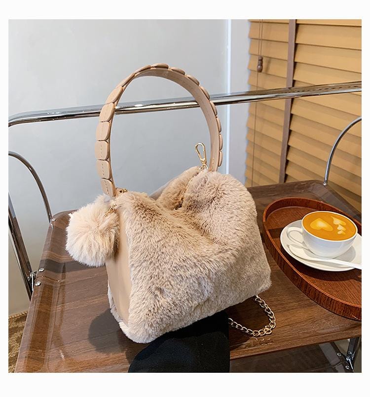 Fluffy Pompom Hand Bag - Image 14