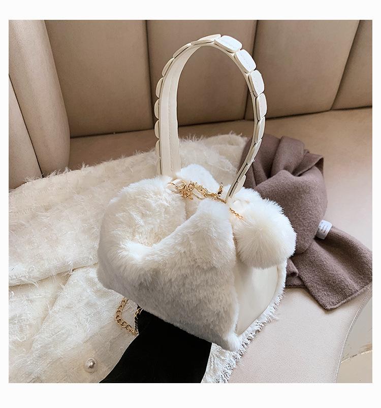 Fluffy Pompom Hand Bag - Image 4