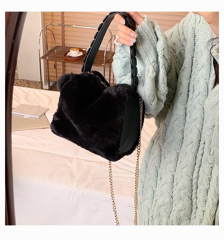 Fluffy Pompom Hand Bag - Image 6