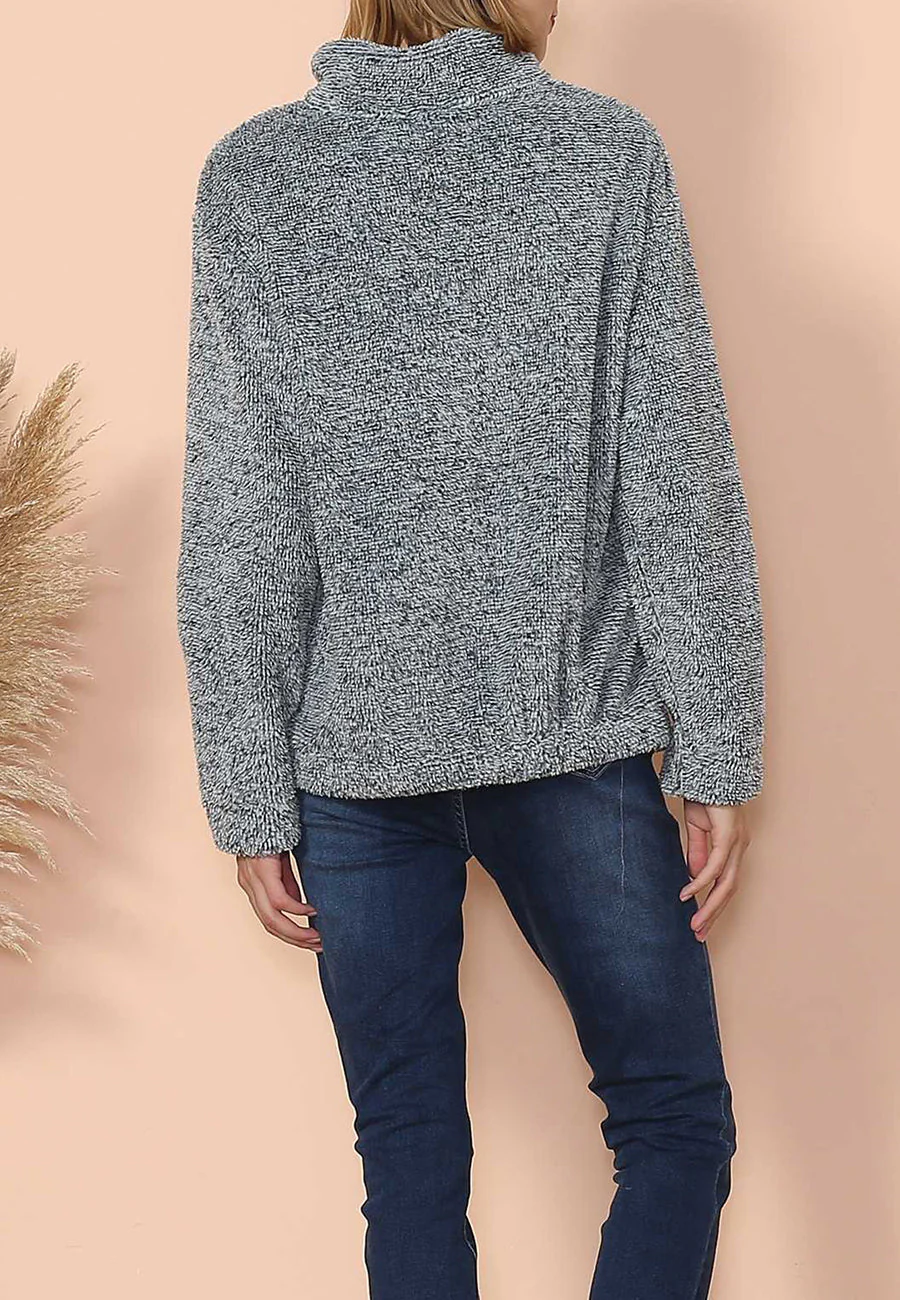 Fluffy Two Tone Quarter Zip - Image 4