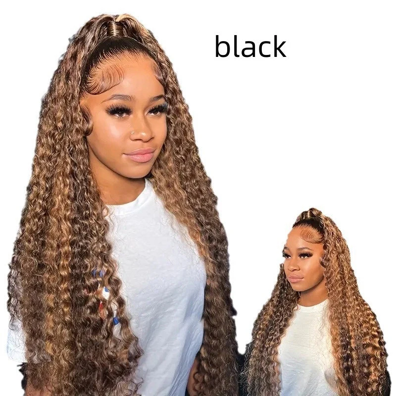 Foreign Trade European And American Front Lace Wig Cross-border African Hot Selling Piano Color Small - Image 6