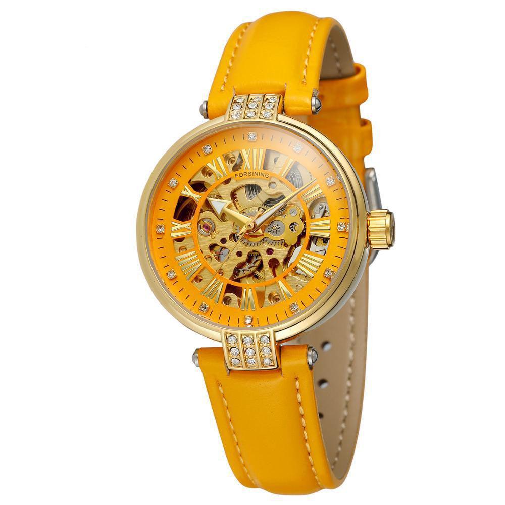 Forsining Ladies Casual Hollow Waterproof Automatic Mechanical Watch - Image 2