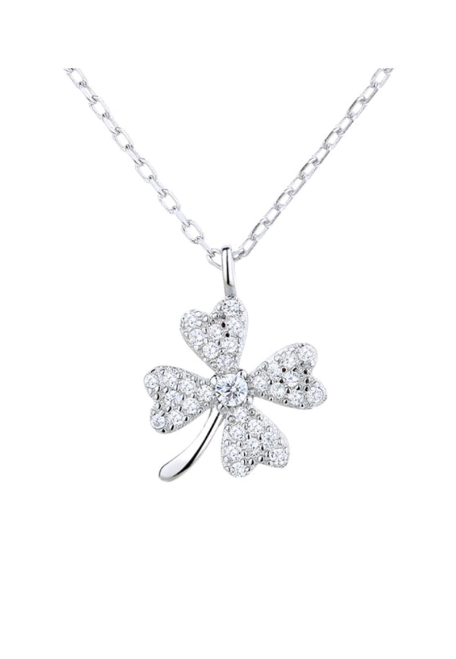 Four Leaf Clover Crystal Necklace - Image 5