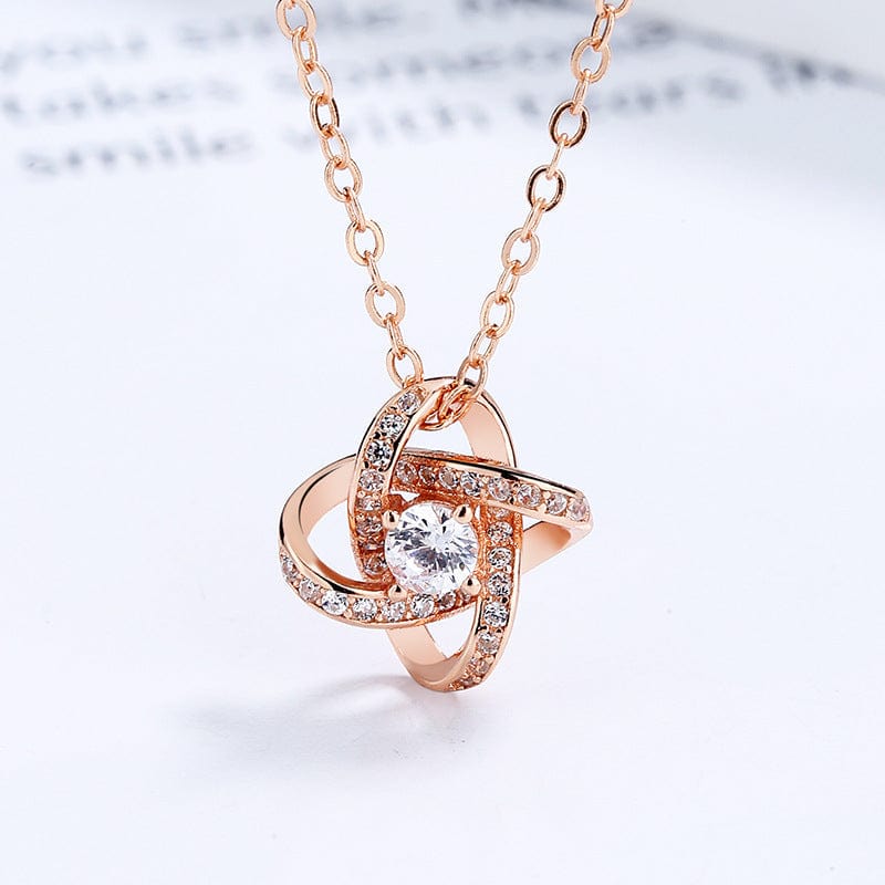 Four Leaf Twist 925 Sterling Silver Necklace - Image 2
