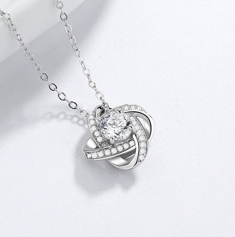 Four Leaf Twist 925 Sterling Silver Necklace - Image 3