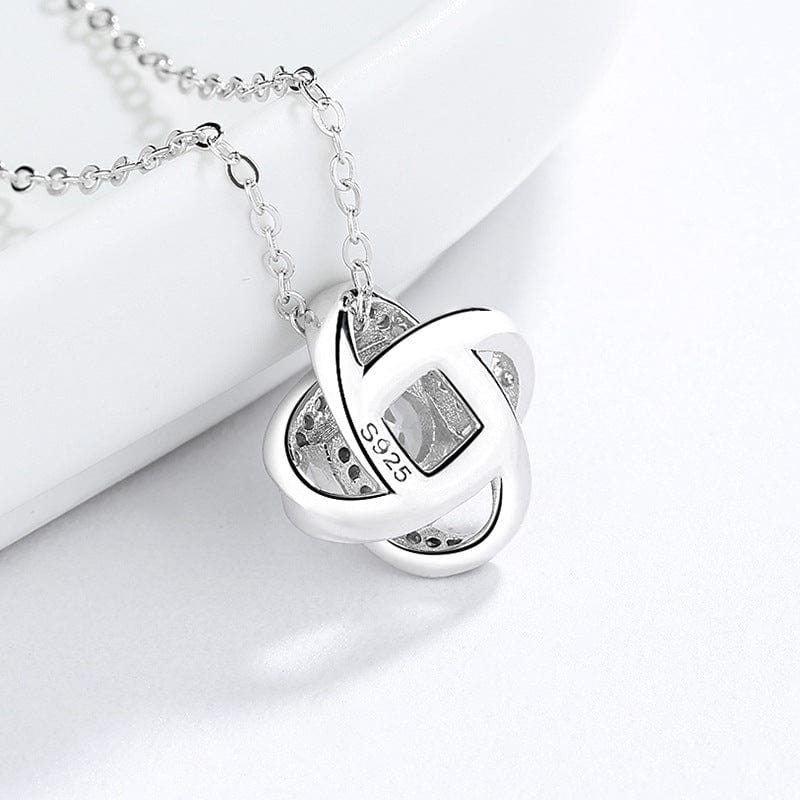 Four Leaf Twist 925 Sterling Silver Necklace - Image 4