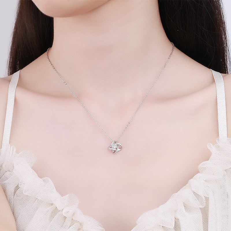 Four Leaf Twist 925 Sterling Silver Necklace - Image 5