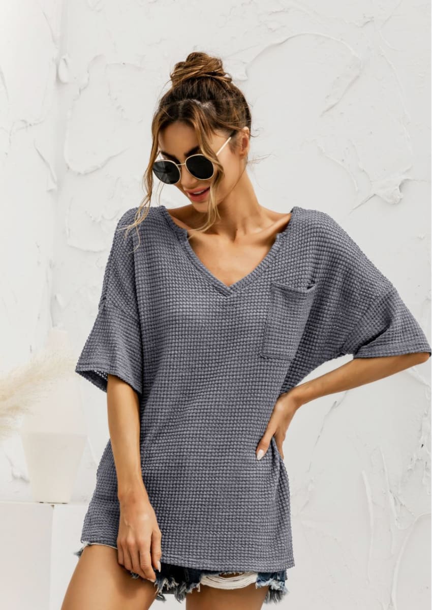 Front Pocket Popcorn Lounge Tunic - Image 6