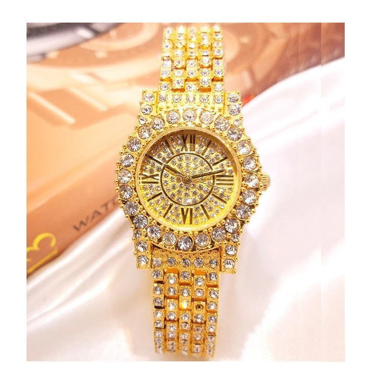 Full Rhinestone Waterproof Watch Jewelry Clasp Bracelet Watch - Image 4