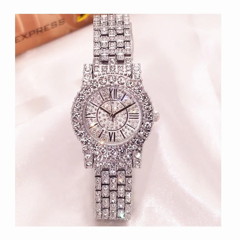 Full Rhinestone Waterproof Watch Jewelry Clasp Bracelet Watch - Image 5