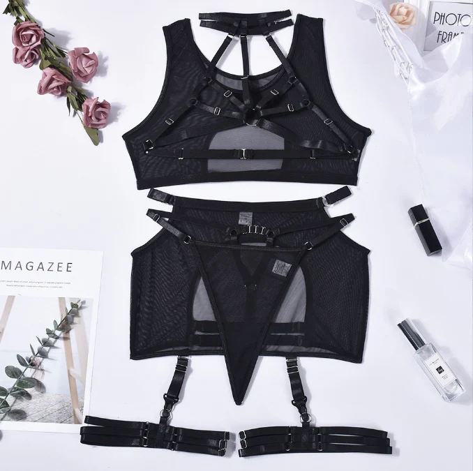 Fun Lingerie Five Pieces Set 2 Colors - Image 6