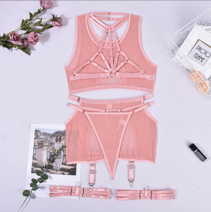 Fun Lingerie Five Pieces Set 2 Colors - Image 8