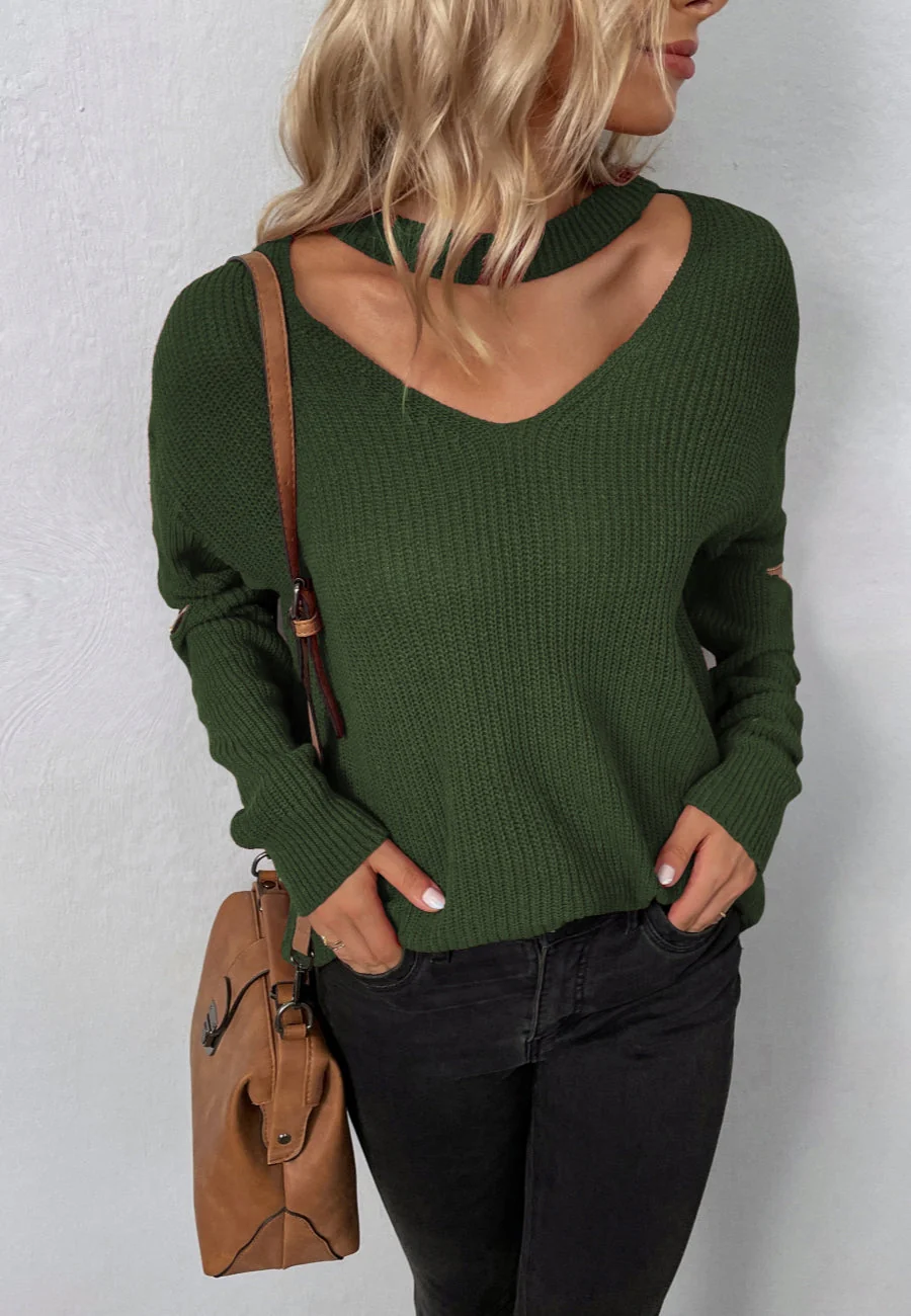 Functional Zipper Sleeve Sweater - Image 4