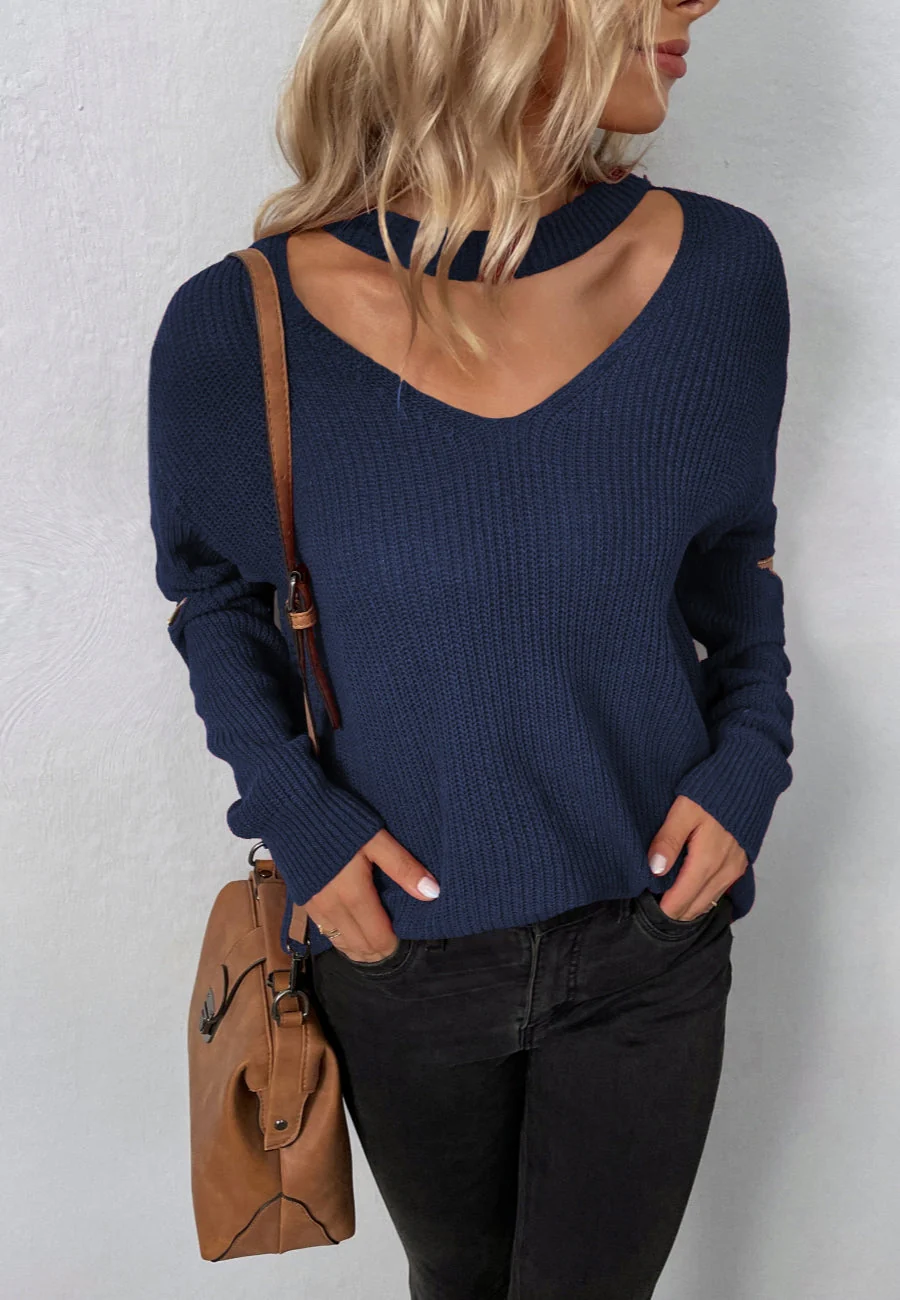 Functional Zipper Sleeve Sweater - Image 7