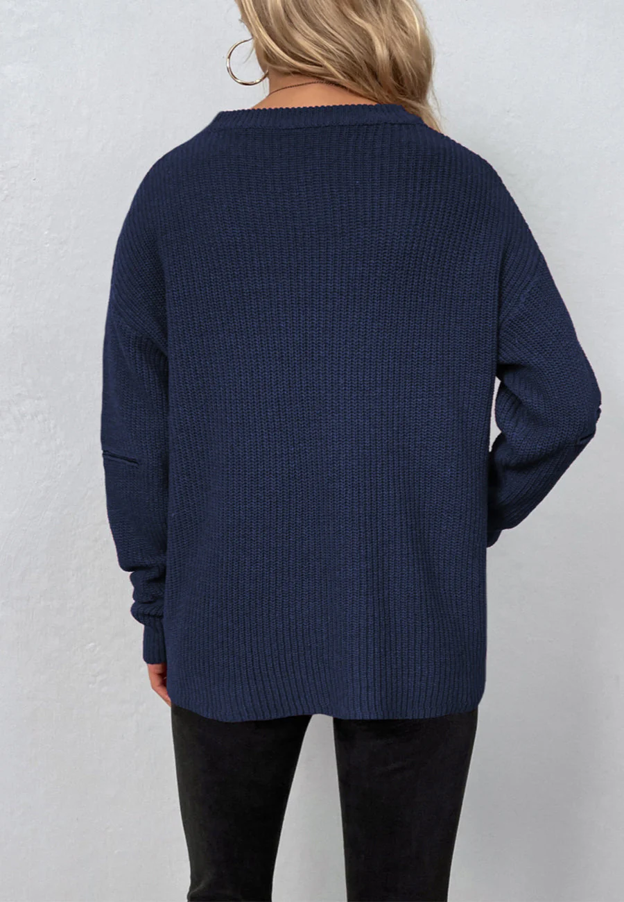 Functional Zipper Sleeve Sweater - Image 9