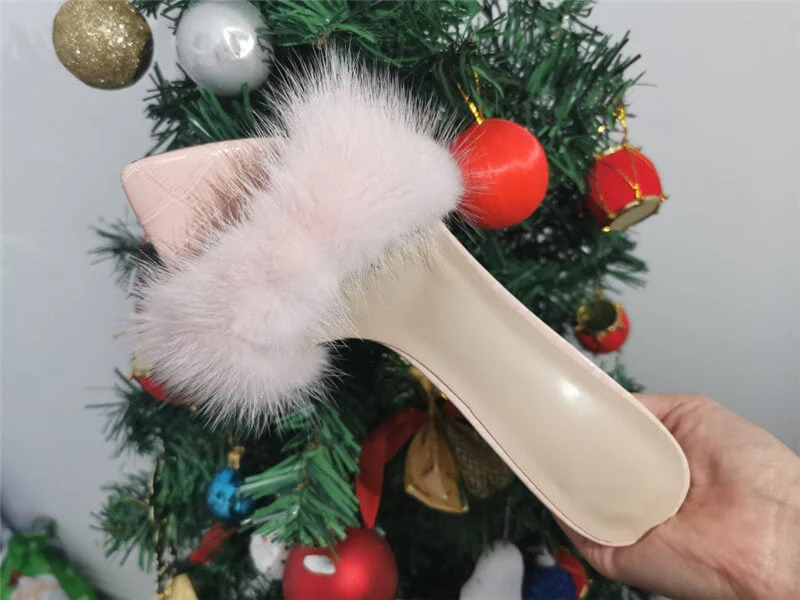 Fur Thin High Sandals - Image 20