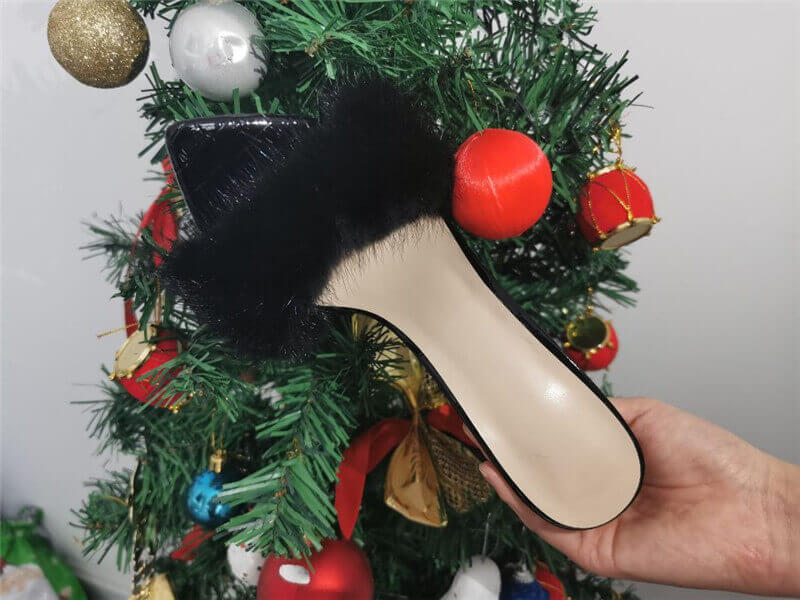 Fur Thin High Sandals - Image 22