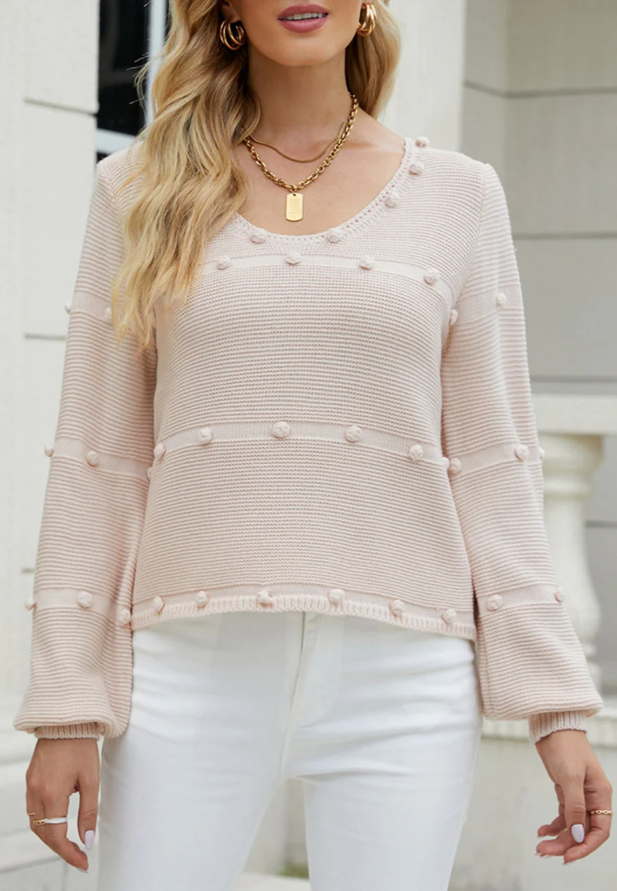 Fuzzy Dot Detail Sweater - Image 6