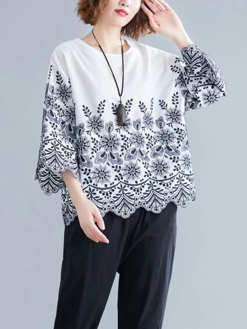 Game Of Love Round Neck Floral Top - Image 2